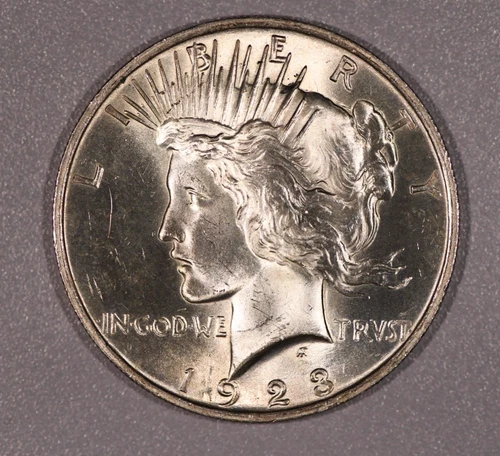 1923-P Peace SILVER One-Dollar Coin, Mint State Condition
