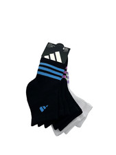Adidas Girls Superlite 6 Pack Girl's Quarter Athletic Socks Size L 5Y-7Y IR0947