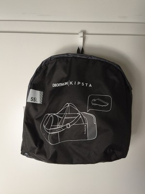 Wie neu  Decathlon Kipsta 55L Sporttasche Essential schwarz faltbar