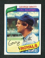 George Brett Kansas City Royals 3rd Base All-Star 1980 Topps Baseball Card #450