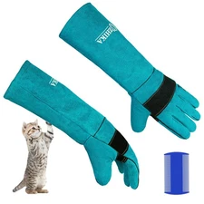 Animal Handling Glove Anti Scratch Protective Gloves for Training Dogs Cat Bi...