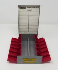 Vintage Kodak Kodaslide Compartment File 35mm Slide Storage Holder Tip Out Red