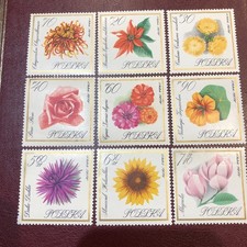 Poland Stamps 1966 MNH Garden Flowers