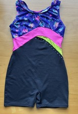 Danskin Freestyle - Girls Black/Lime/Pink - Unitard, Size 6-6X