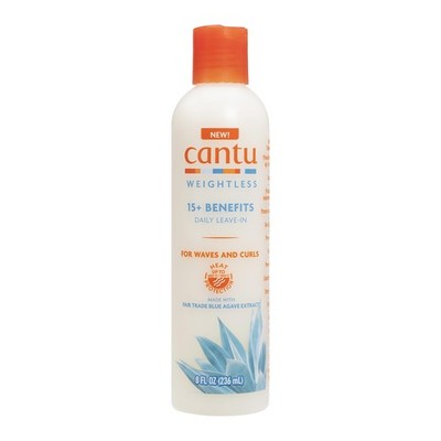 Cantu Weightless Daily Leave-In Cream, 8 fl oz 8 Fl Oz (Pack of 1), Off White 