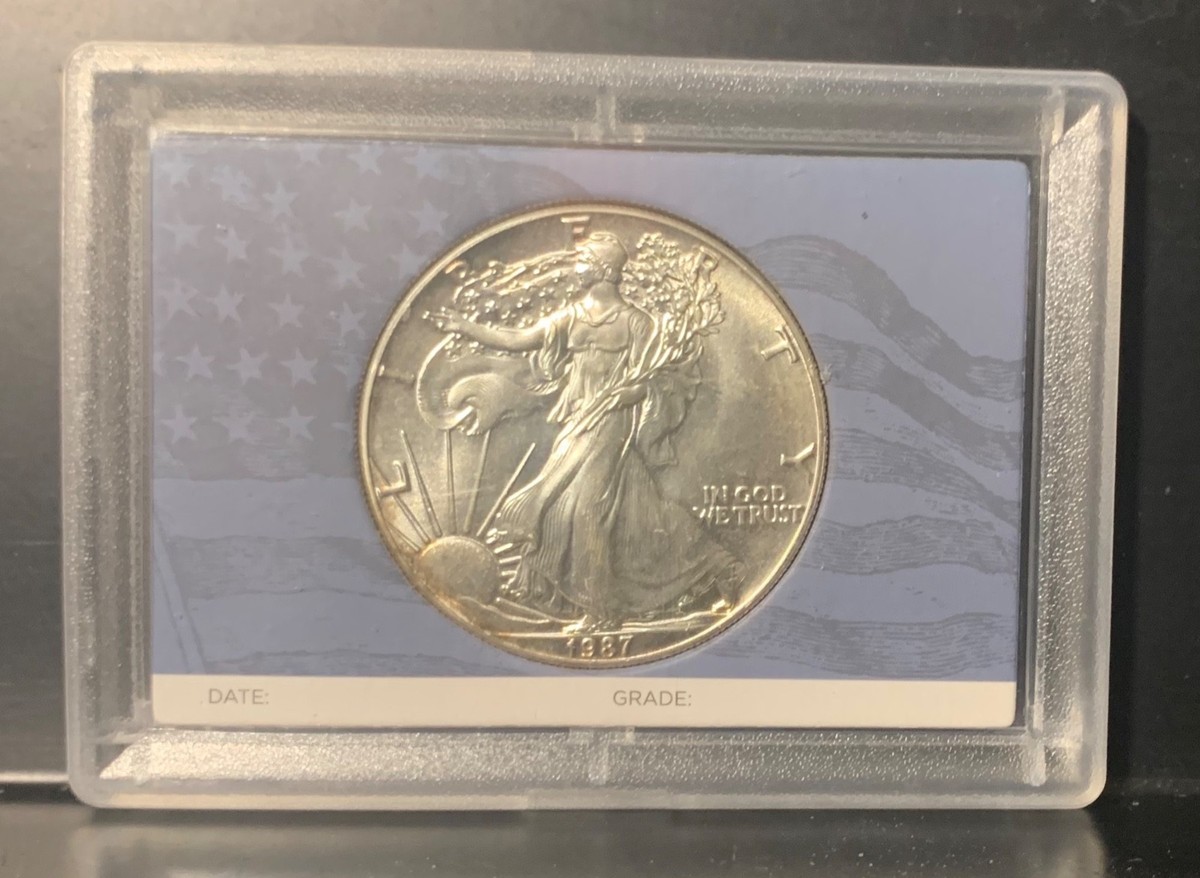 1987 Walking Liberty Silver Dollar - 1 tr/oz - Fine SIlver .999 | eBay