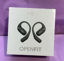 NEW Shokz OpenFit Open-Ear Bluetooth True Wireless Earbuds Black Sealed (H)