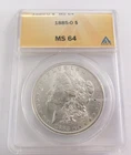 1885 O Morgan Silver Dollar ANACS MS 64