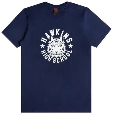 Nike Stranger Things Hawkins High Navy Blue T Shirt Band New W/ No Tags S Small