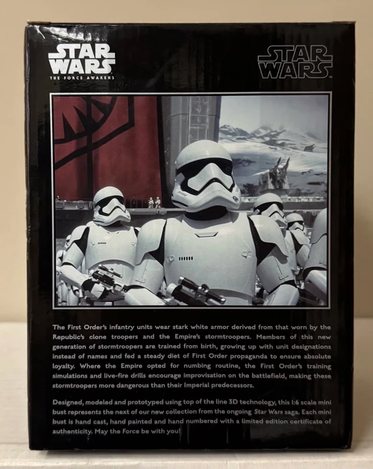 Star Wars Episodio VII Despertar de la Fuerza Primera Orden Stormtrooper Mini Busto 2016 Foto 2 de 4