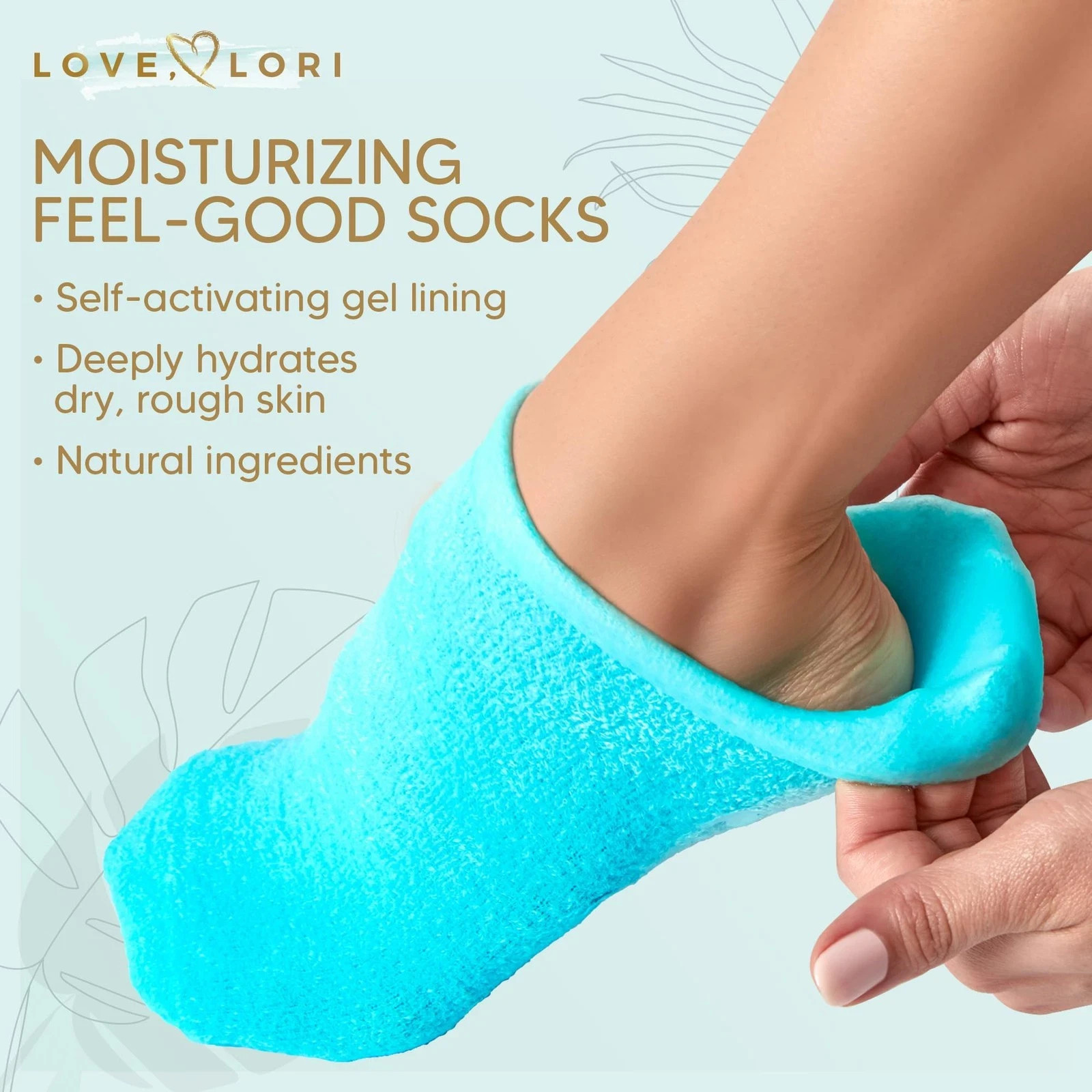 	Moisturizing Socks - Foot Care Gel Silicone Aloe Spa Socks Up to Size 8.5	