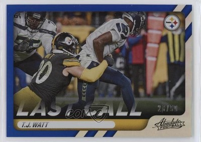 2022 Panini Absolute Last Call Spectrum Blue 20/50 TJ Watt #LC-12 v9t
