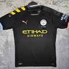MANCHESTER CITY 2019/2020 AWAY FOOTBALL SHIRT PUMA S SMALL AUTHENTIC