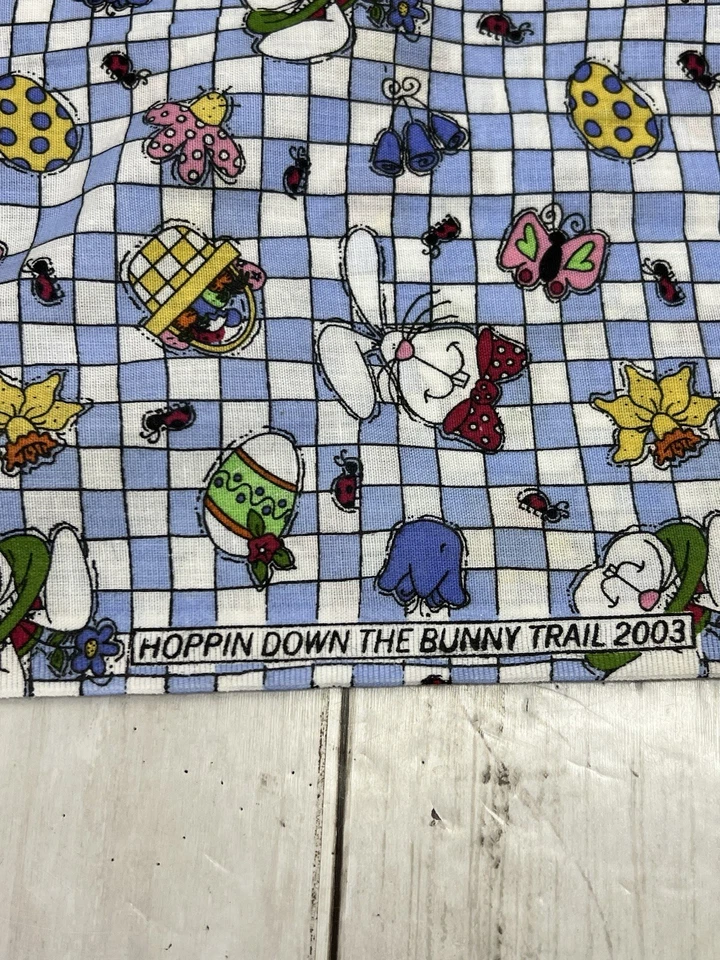 Vintage Cotton Fabric 2/3 yards 44" Wide Hoppin Down the Bunny Trail 2003 Easter - Image 4 of 4