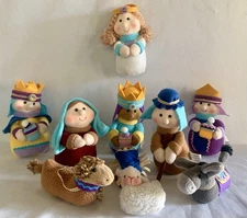 Hobby Lobby Nativity Scene Plush 10 Piece Set Christmas Complete