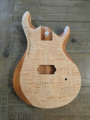 Guitar Body, Flame Maple on Sapele