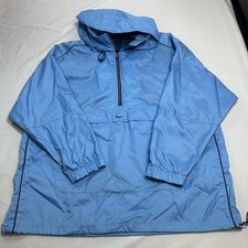 Vintage Nike Windbreaker Jacket Mens 2XL Blue 1/4 Zip S1PAS Retro 90s Y2K