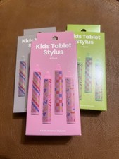 12 Pack Tablet Stylus Crayons Touch Screens Kids iPad Pink, Green, Gray
