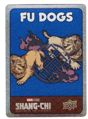 Upper Deck Marvel Shang-Chi Blue Spectromatic Sticker SS-23 Fu Dogs
