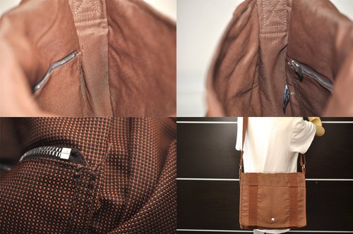 Authentic HERMES Her Line Basas PM Nylon Shoulder Cross Body Bag Brown 8299M - Picture 10 of 10