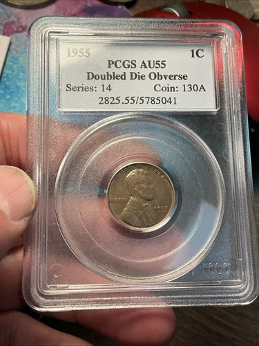 1955/55 Lincoln Cent Doubled Die DDO #1 Key Error PCGS AU 55 GREAT COIN