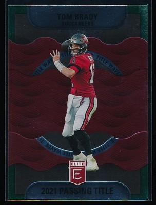 2022 Panini Donruss Elite Tom Brady #TW3 Title Waves Green