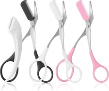 3PCS Eyebrow Scissors & Razor Trimmer w/ Comb Non-Slip Hair Removal