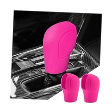 2 Pack Car Gear Shift Knob Cover, Anti-Slip Auto Knob Gear Stick Rose Red