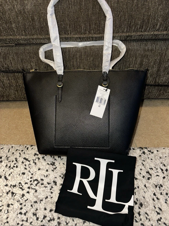 Lauren Ralph Lauren Large Black Keaton Faux Leather Tote bag BNWT rrp £295 - Image 3 of 4