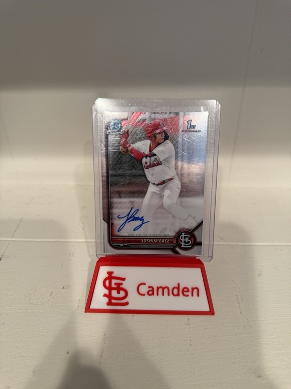 2022 Bowman Chrome Prospect Autographs Joshua Baez Cardinals 1st Auto
