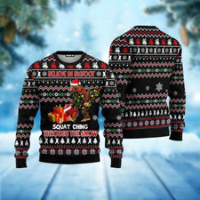 Christmas Bigfoot Ugly Sweater, Sasquatch Ugly Sweater