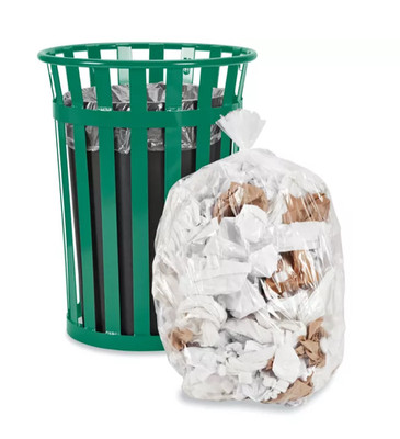Clear 33-44 Gallon Trash Bags 2 Mil Heavy Duty 33x50 Contractor 50 Count