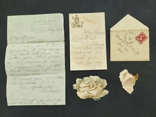 1896 antique LETTERS bel air md NELLIE CHESNEY on DAVID HANWAY HARDWARE