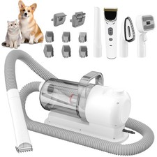 AUTENS Dog Grooming Vacuum Kit  Pet Clipper - 6-in-1 Shedding Brush with 99 ...