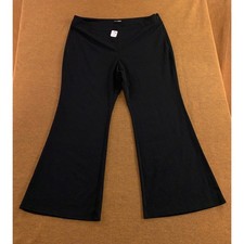 Fashion Nova Womens 3X Black Wide Leg Flare Side Zip Dress Pants New