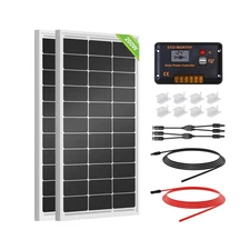 ECO-WORTHY 200 Watts 12 Volt/24 Volt Solar Panel Kit with High Efficiency Mon...