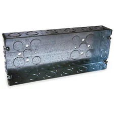 Raco 953 Electrical Box, 72.8 Cu In, Gang Box Type, 4 Gangs, Galvanized Steel,