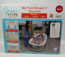Baby Trend My First Rocker 2 Bouncer Rocking Motion  Vibrations Gray NIB