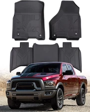 Floor Mats fits for 2019 2020 2021 2022 2023 2024 Dodge Ram 2500 / 3500 Crew Cab