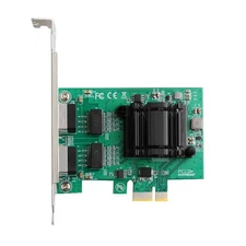 Dual Port Gigabit Ethernet PCI-E x1 Network Server lan Card Intel 82571 Chipset