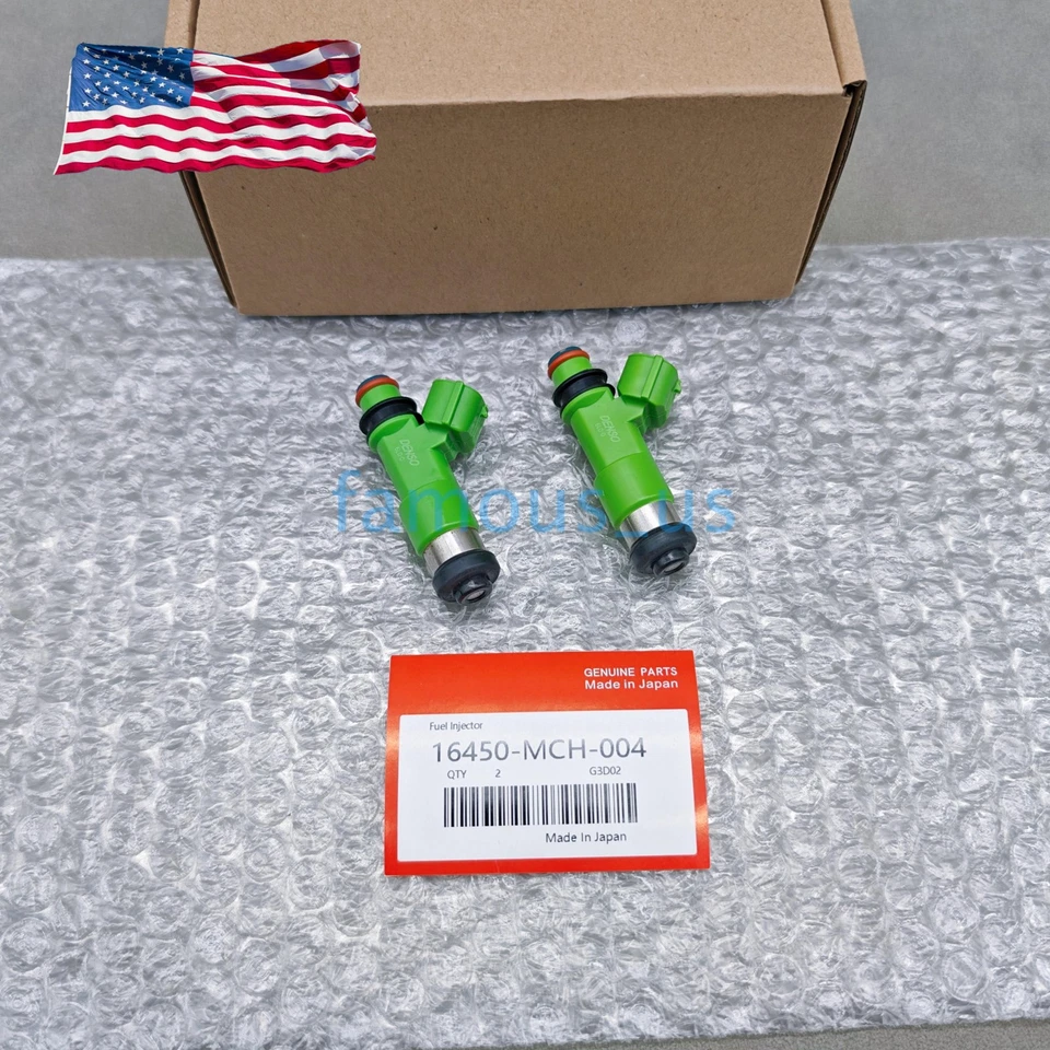 Set of 2 Fuel Injectors for Honda VTX1800 2002-2008 16450-MCH-004 USA - Изображение 3 из 4