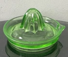 Vintage ATQ Federal Glass Co Green Uranium Depression Glass Citrus Juicer Reamer