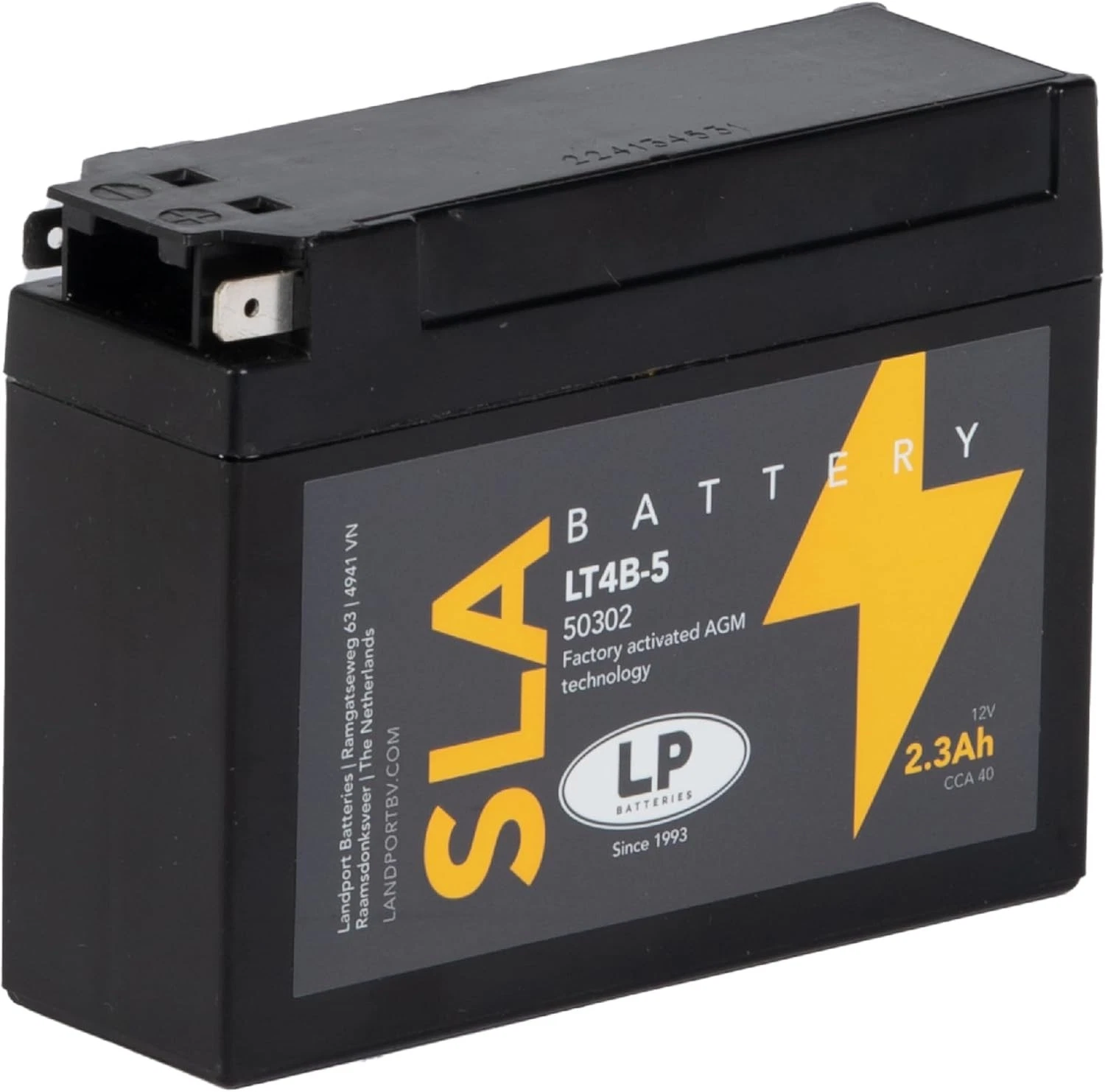 Motorbike LT4B-5 SLA Starter LP Battery 12 V, 2.3Ah With AGM Technology