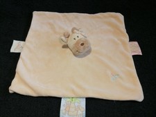Doudou plat girafe  beige orangé Noukie's Etat neuf