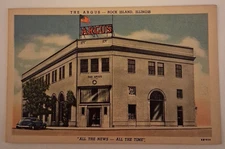 1948 Rock Island IL-Illinois Postcard The Argus Newspaper Linen Vintage Unposted