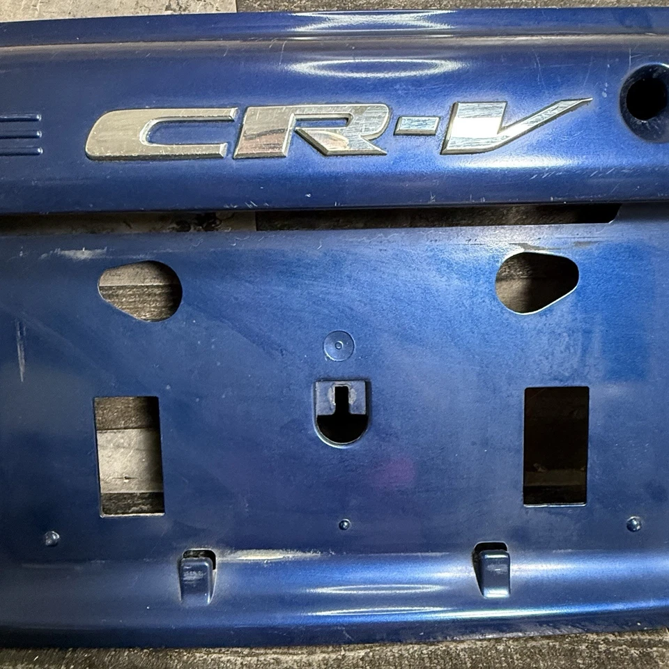 Honda CRV CR-V 1997-2001 matrícula trasera adorno puerta trasera azul S10 Foto 4 de 4