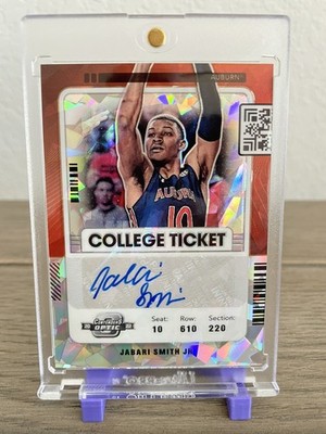 2022-23 Jabari Smith Jr. Auto Autograph Rookie RC Ice /22 