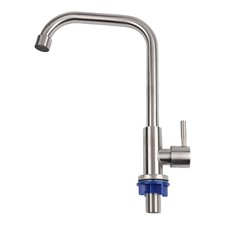 Premium Single Lever Hole Kitchen Faucet Cold Water Tap Stainless Steel