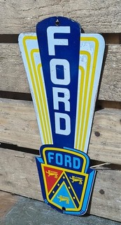 Ford Porcelain Enamel 12 inch Single Side Sign Board