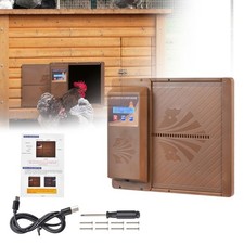 Battery Automatic Chicken Coop Door Opener with Timer Light